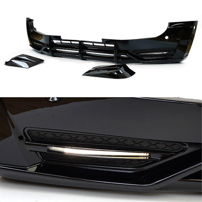 Land Rover Defender L663 90 / 110 / 130 2020 Onward Front Bumper Splitter in Gloss Black - TMC Motorsport