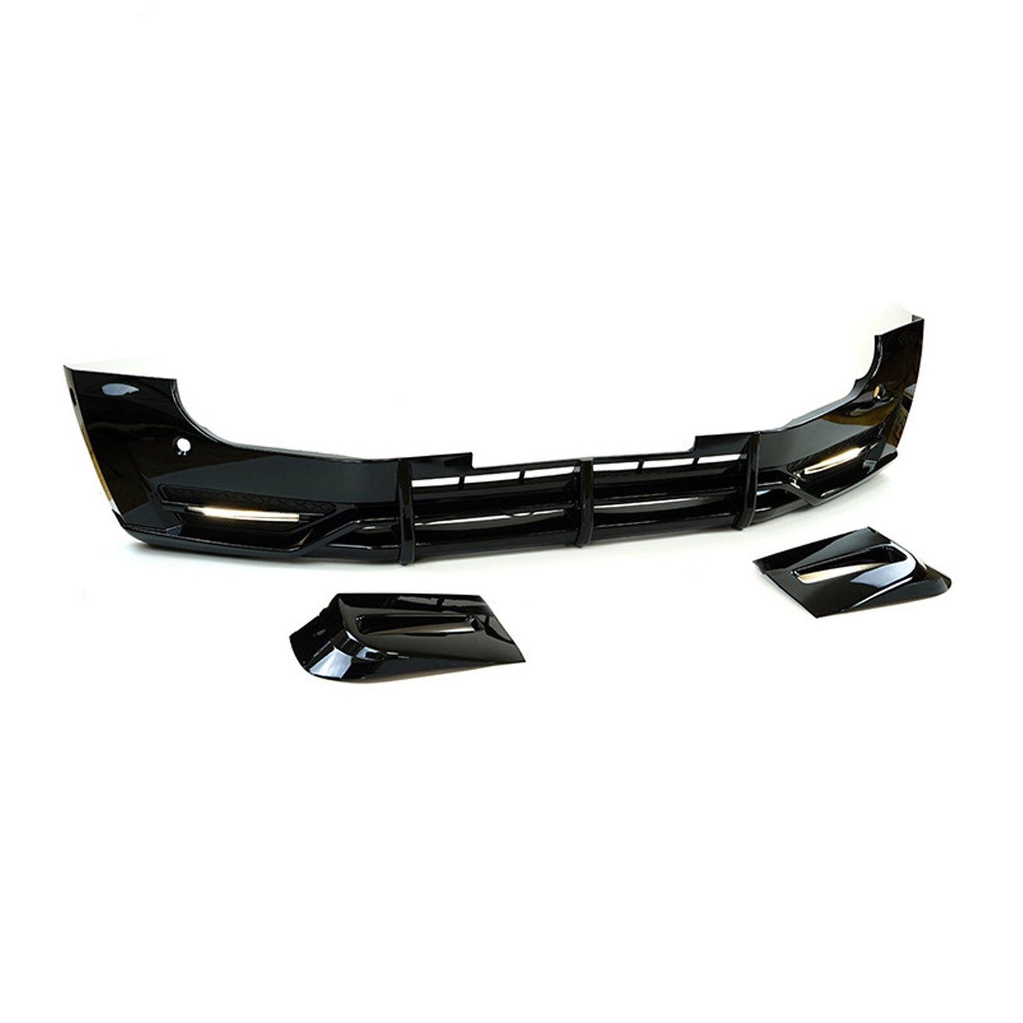 Land Rover Defender L663 90 / 110 / 130 2020 Onward Front Bumper Splitter in Gloss Black - TMC Motorsport