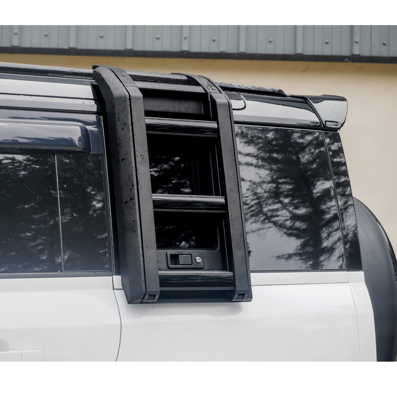 Land Rover Defender L663 90/110/130 2020 On OEM Style Side Roof Ladder - Gloss Black - TMC Motorsport