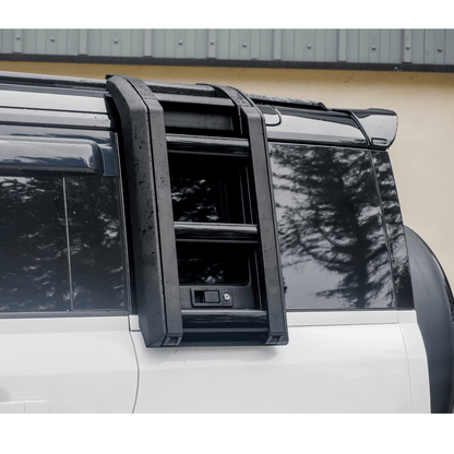 Land Rover Defender L663 90/110/130 2020 On OEM Style Side Roof Ladder - Gloss Black - TMC Motorsport