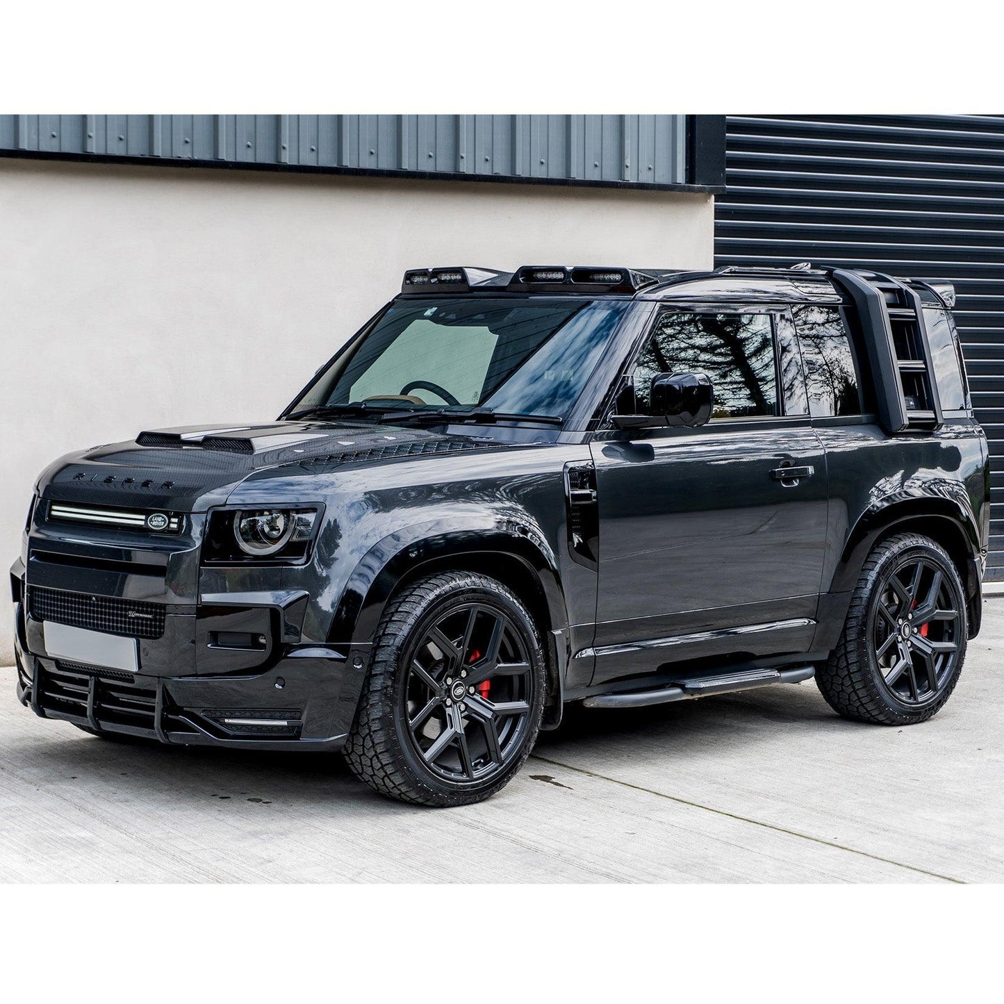 Land Rover Defender L663 90/110/130 2020 On OEM Style Side Roof Ladder - Gloss Black - TMC Motorsport
