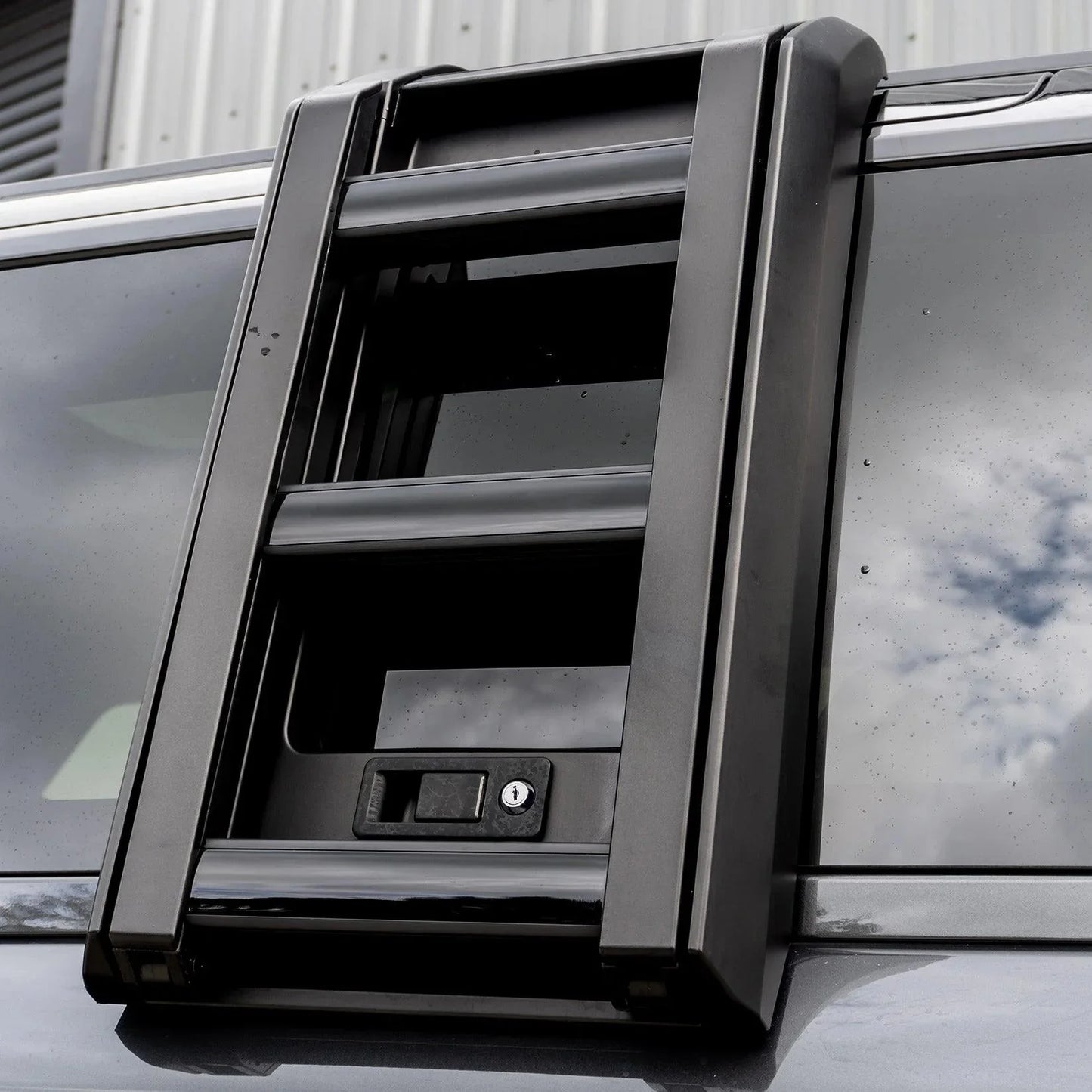 Land Rover Defender L663 90/110/130 2020 On OEM Style Side Roof Ladder - Gloss Black - TMC Motorsport