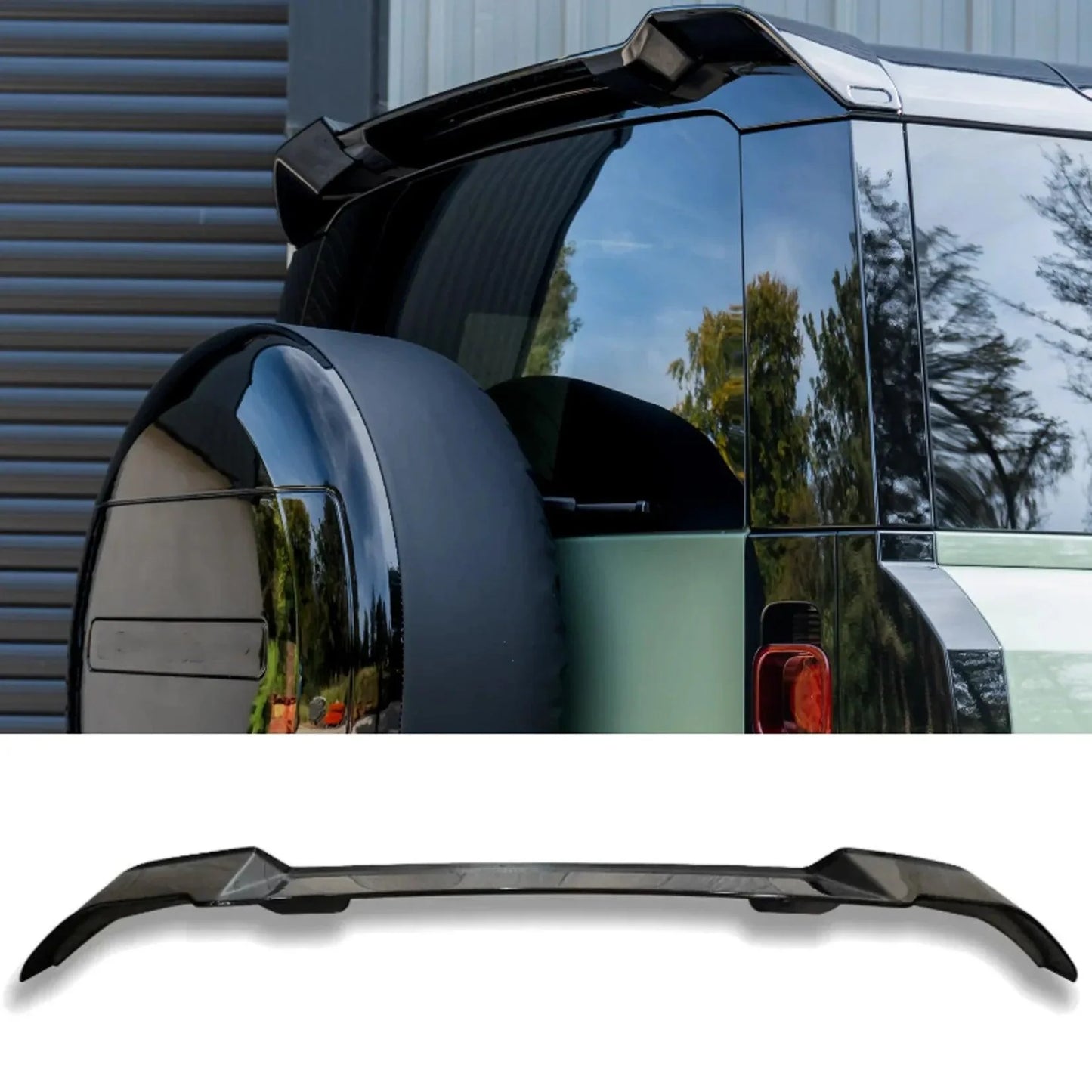 Land Rover Defender L663 90/110/130 2020+ Rear Spoiler V.2 In Gloss Black - TMC Motorsport