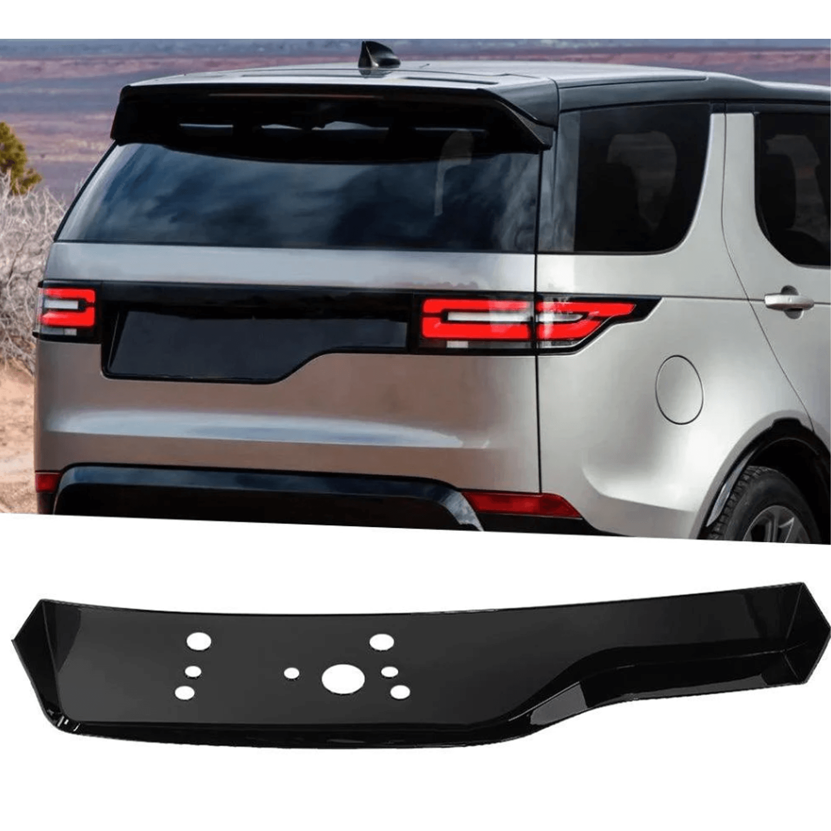Land Rover Discovery 5 2017 Onward Dynamic Rear Number Plate Moulding Black - TMC Motorsport