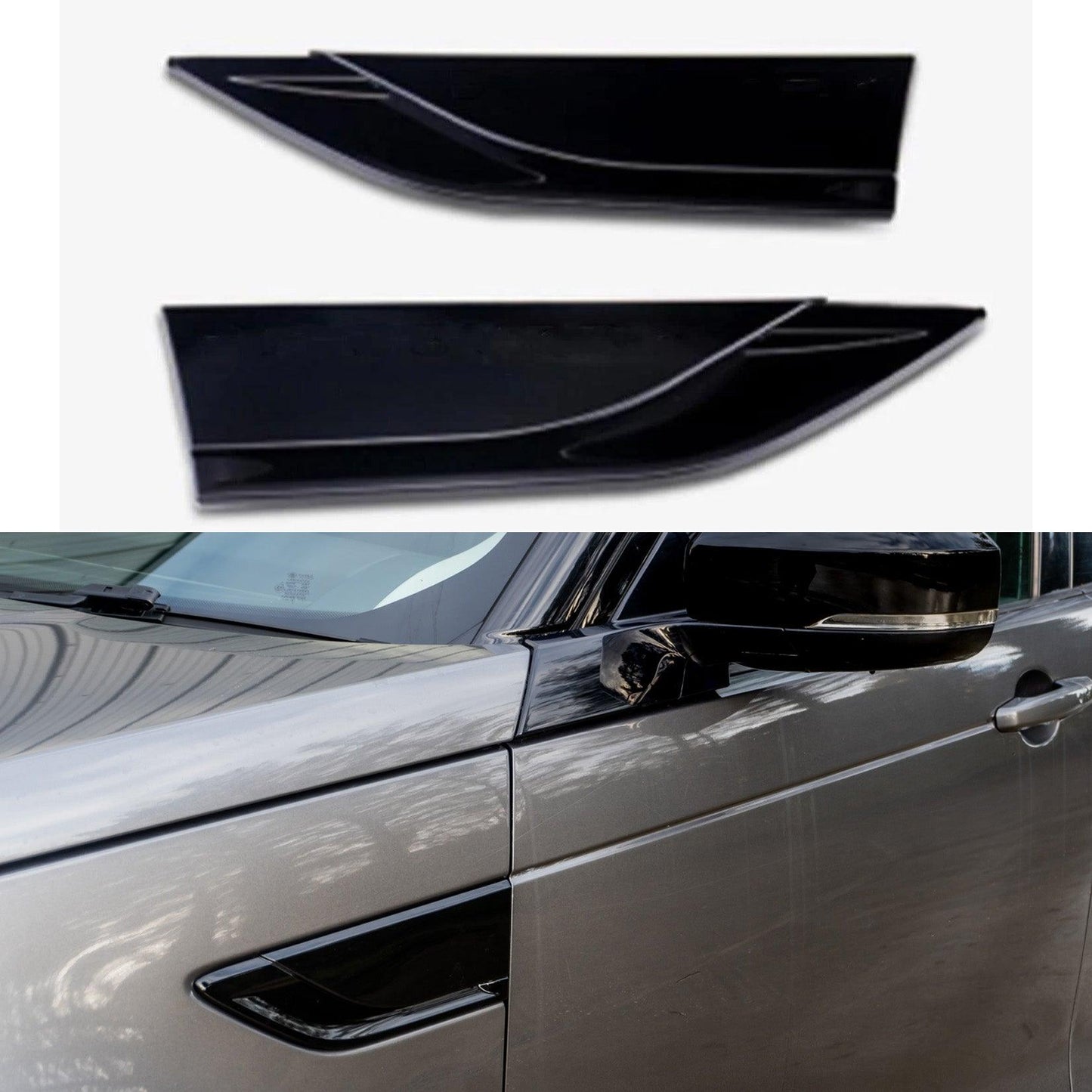 Land Rover Discovery 5 2017 Onward “ Dynamic Side Vent Covers Grilles “ Black - TMC Motorsport