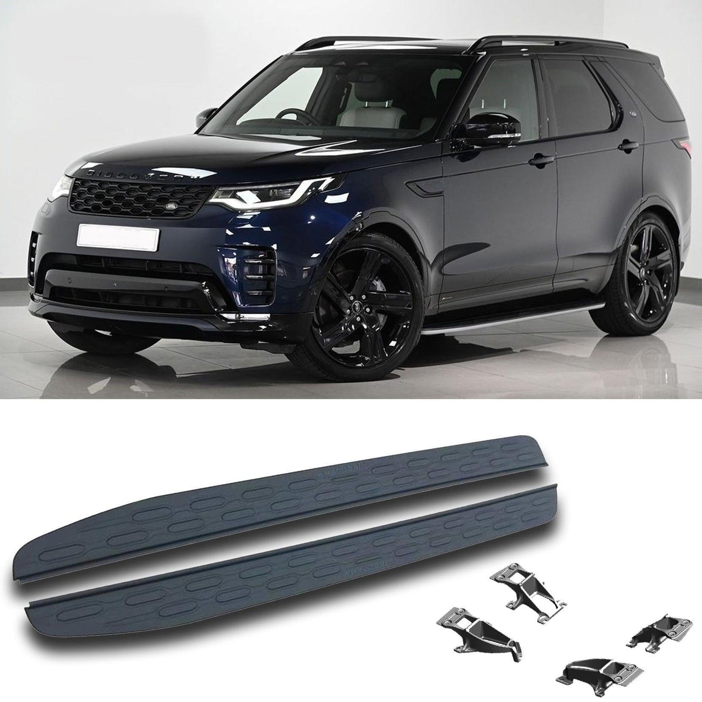 Land Rover Discovery 5 2017 Onward OEM Style Side Steps Running Boards “ Pair “ Black/Silver - TMC Motorsport