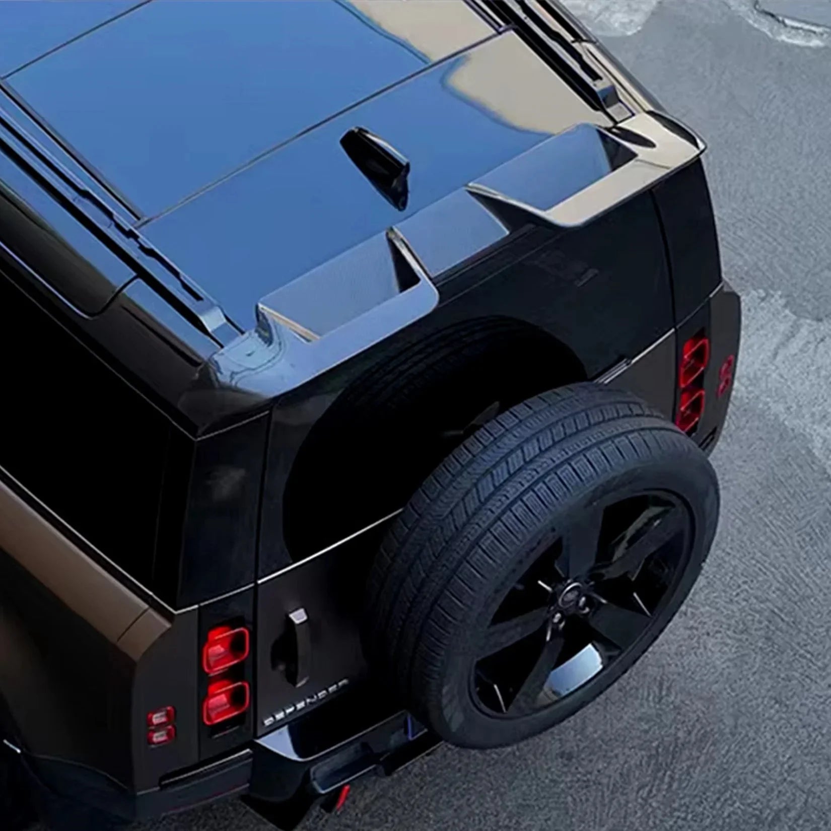 Landrover Defender L663 2020 ON - Rear Spoiler V.3 - Gloss Black - TMC Motorsport