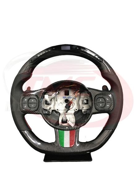 Abarth 500 / 595 / 695 LED Carbon Fibre Steering Wheel - Launch Edition - Abarth Tuning