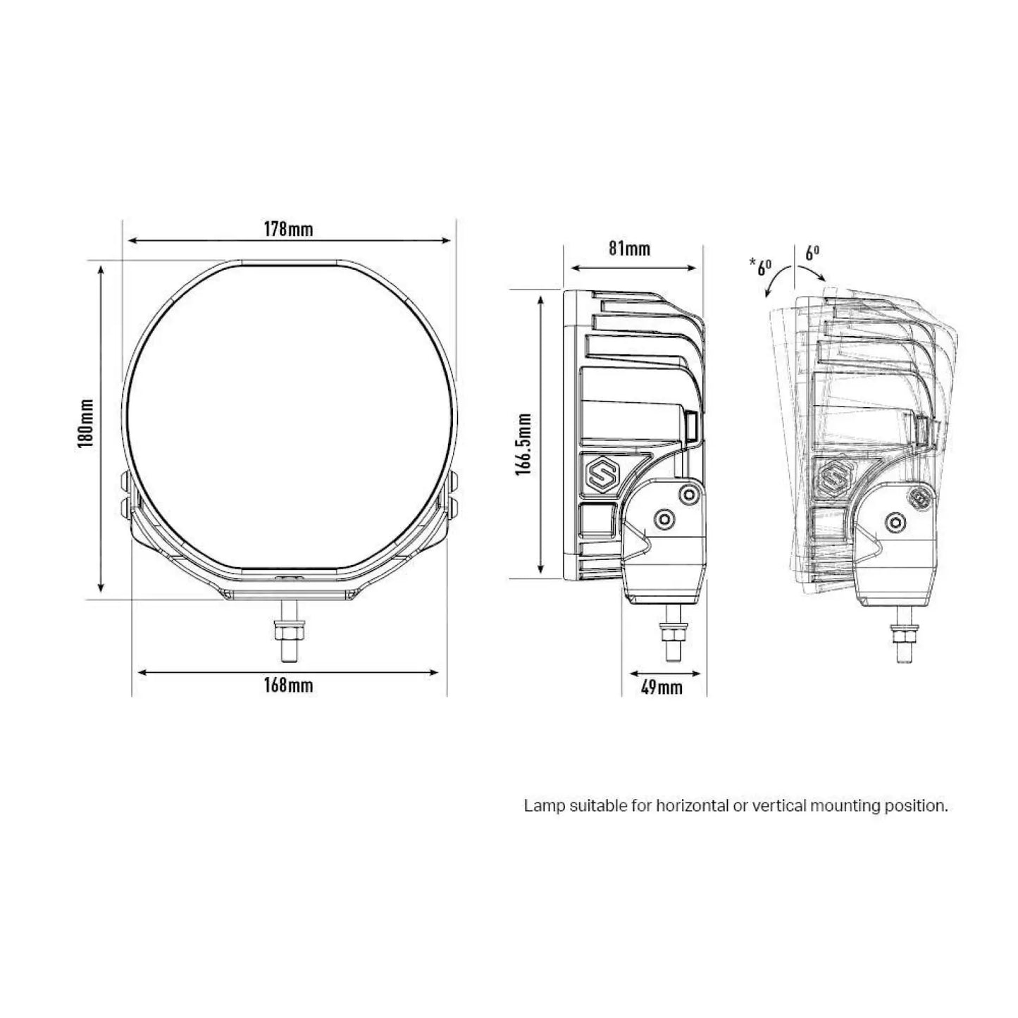 Lazer Lamps Sentinel 7" Standard LED Spot Light
