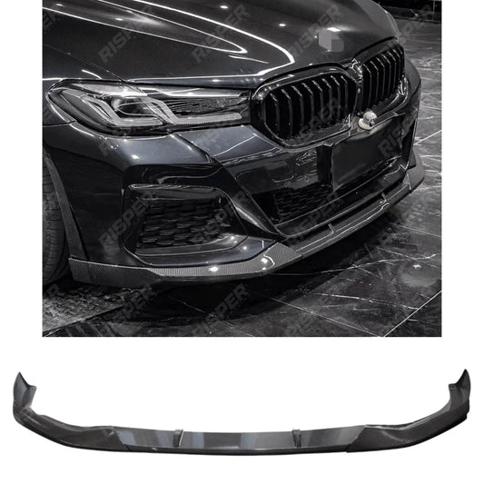 LCI Front Splitter In Carbon Look For Bmw 5 Series G30 M Sport 2021+