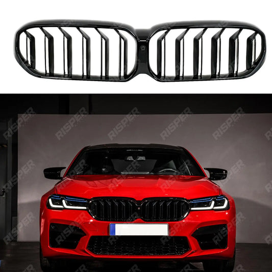 LCI Upgrade Front Grill in Gloss Black M5 Look For BMW 5 Series G30 G31 2021+