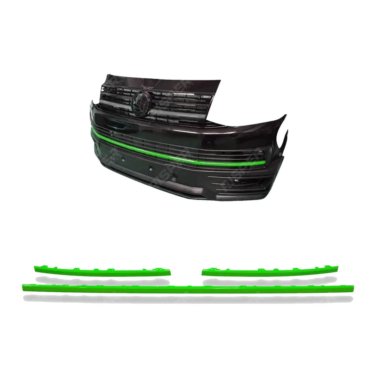 Lower 3 Piece Clip In Grille Streamer For VW T6 Transporter 2015-2019