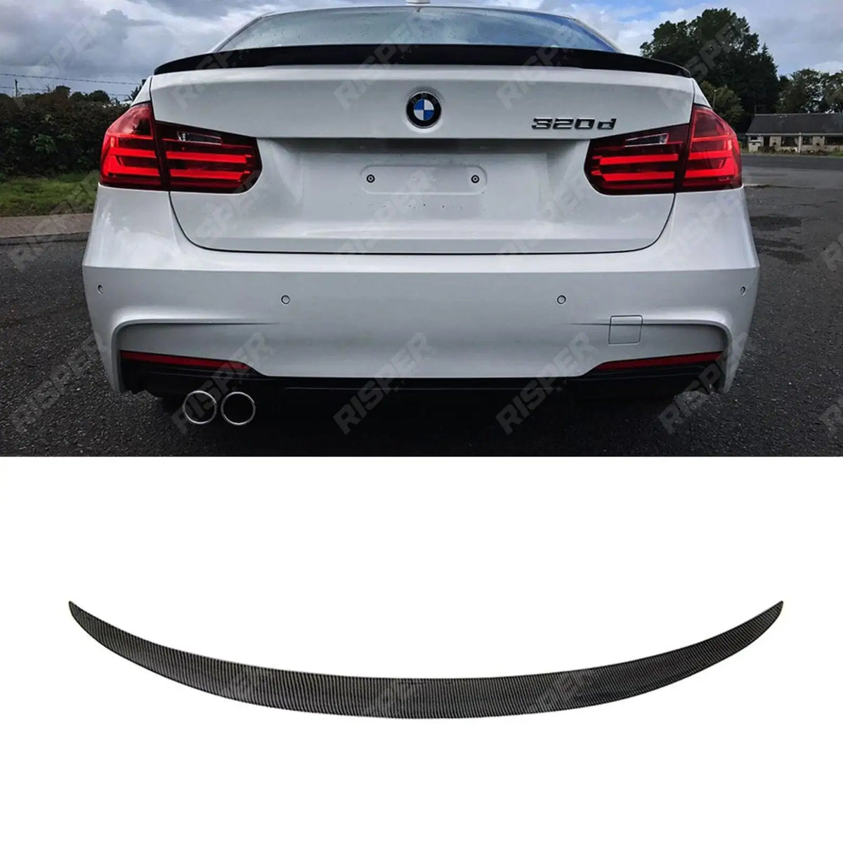 M Performance Rear Spoiler In Carbon Look For Bmw 3 Series F30 F35 2011-2019