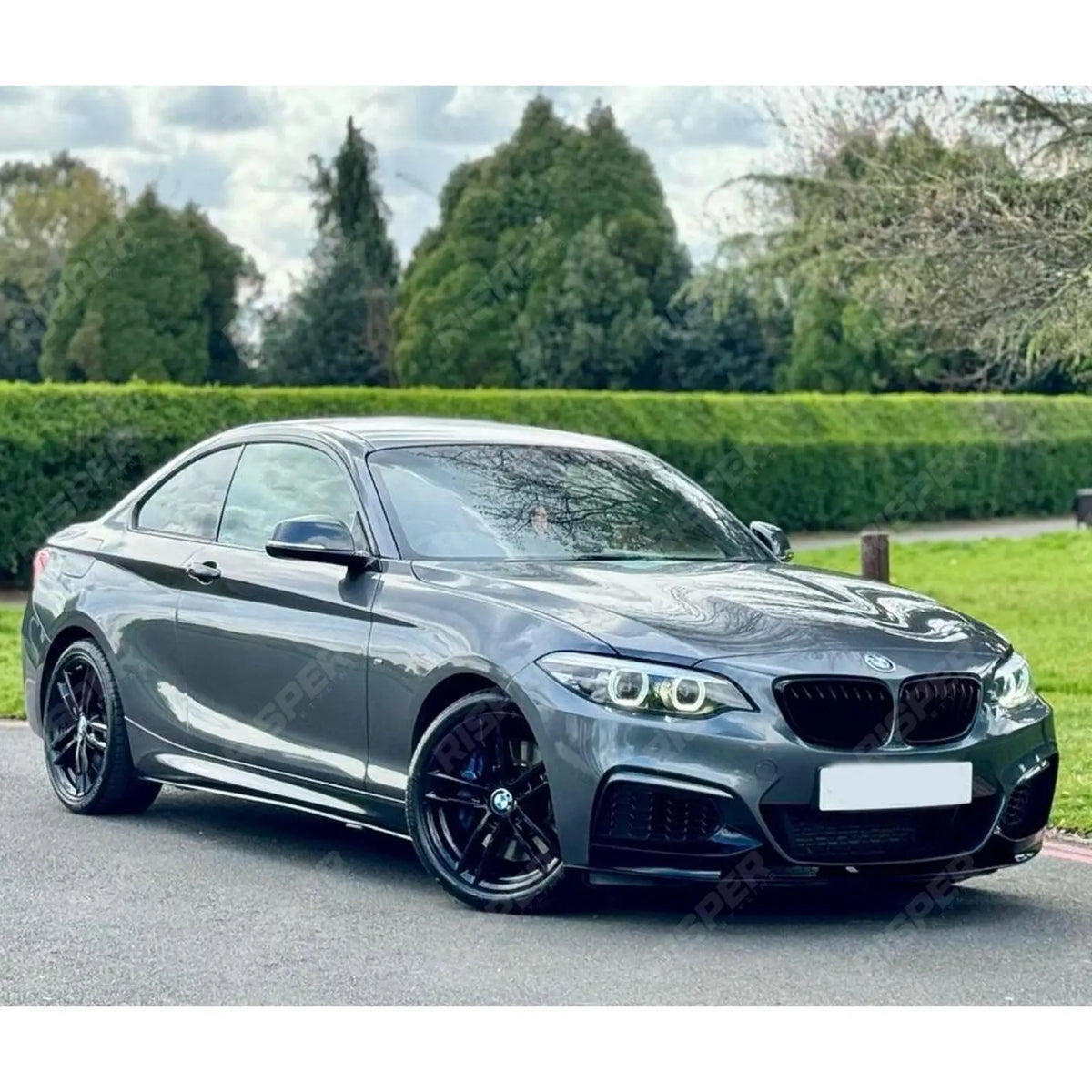 M Sport Front Splitter 2013-2021 In Gloss Black For BMW 2 Series F22 F23