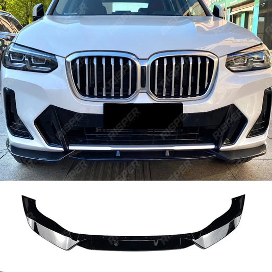 M Sport Front Splitter in Gloss Black For BMW X3 G01 LCI 2022-2024
