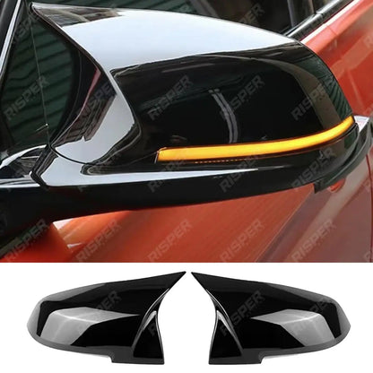 M Style Mirror Covers in Gloss Black for BMW F20/F22/F30/F35/F34/F32/F33/F36/E84/i3