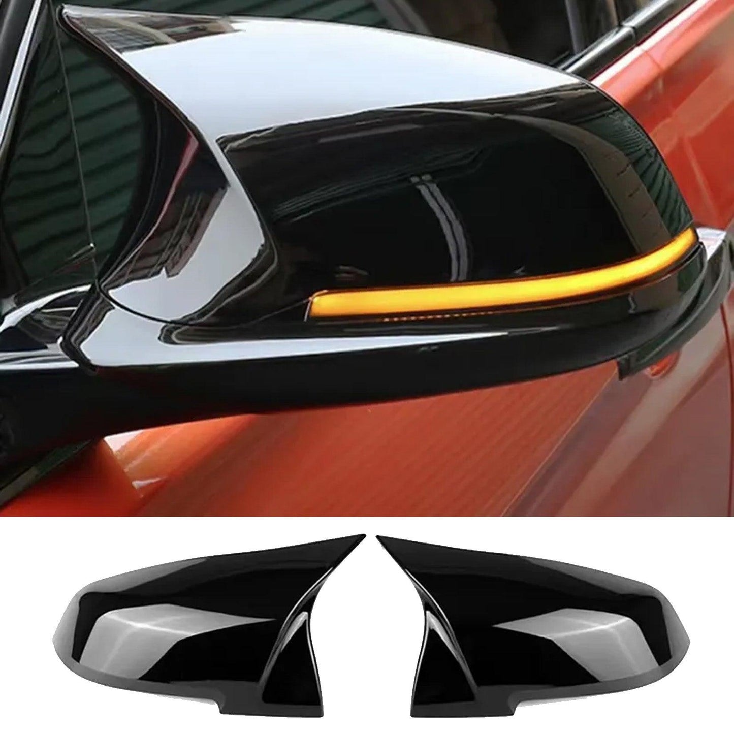 M Style Mirror Covers in Gloss Black for BMW F20/F22/F30/F35/F34/F32/F33/F36/E84/i3 - TMC Motorsport
