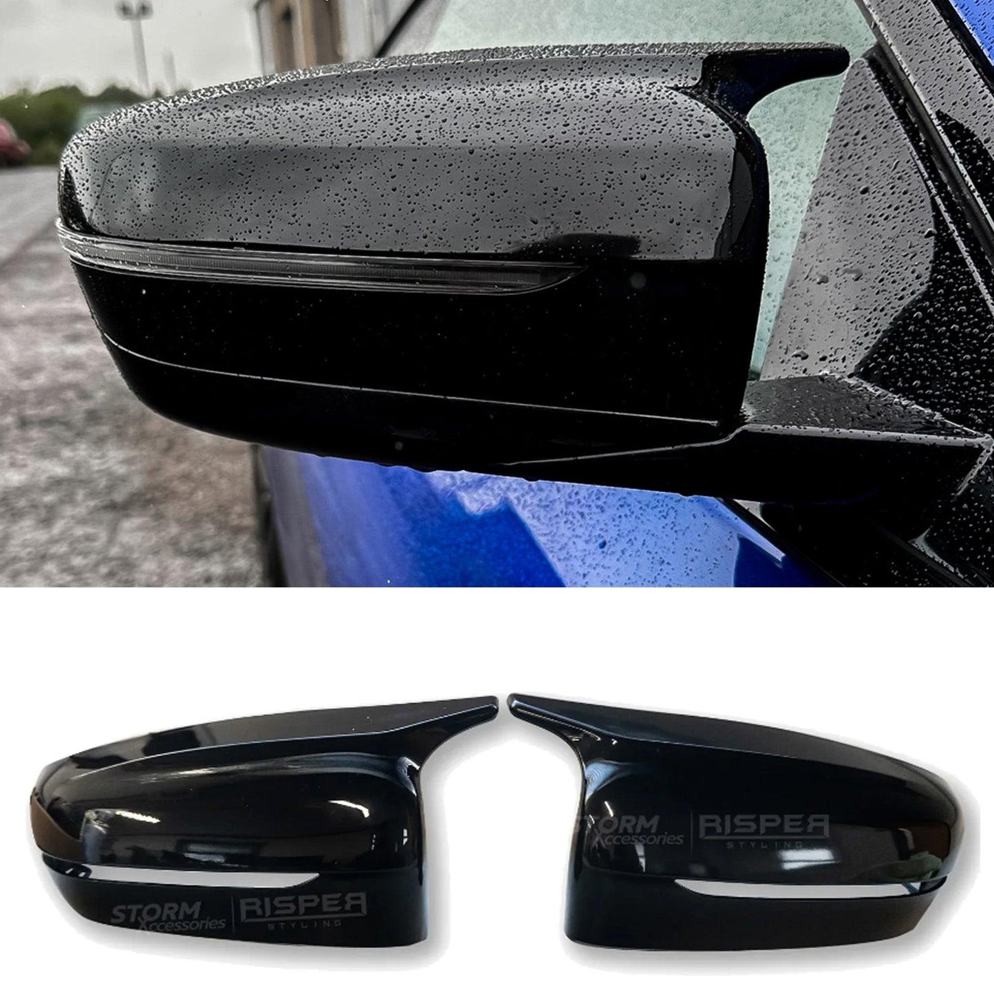 M Style Mirror Covers in Gloss Black for BMW G Series GXX - TMC Motorsport