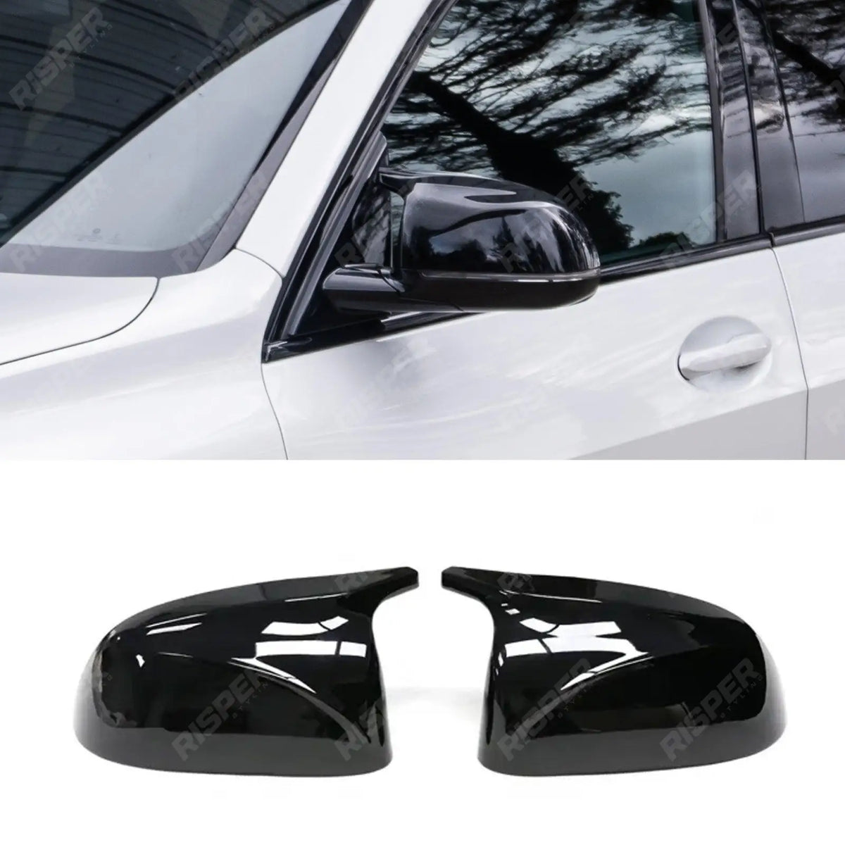 M Style Mirror Covers in Gloss Black For BMW X5 X6 X7 X3 G05/G06/G07/G01