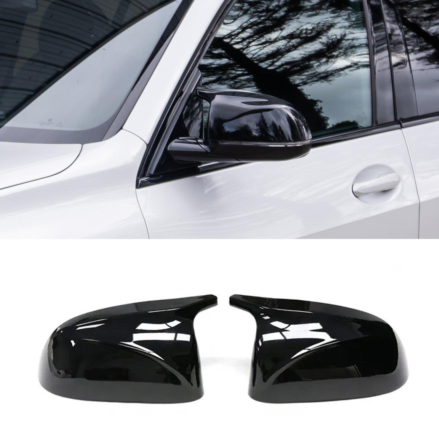 M Style Mirror Covers in Gloss Black for BMW X5 X6 X7 X3 G05/G06/G07/G01 - TMC Motorsport