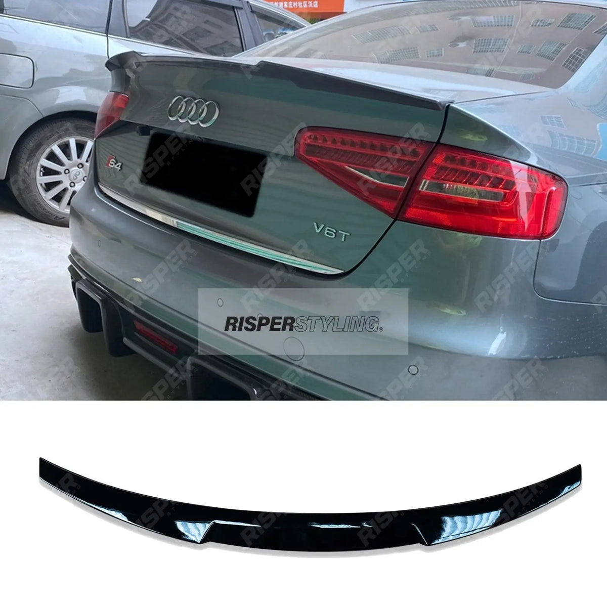 M4 Style Rear Boot Spoiler In Gloss Black For Audi A4 B8.5 2013-2016