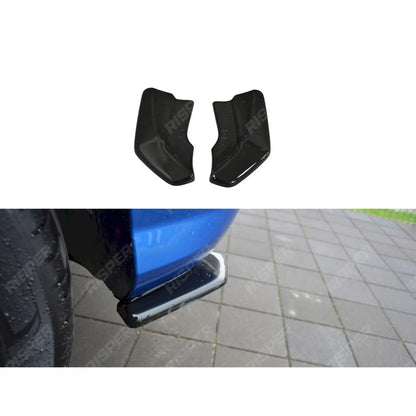 MAXTON REAR SIDE SPLITTERS GLOSS BLACK For AUDI Q2 MK1 SPORT 2016+