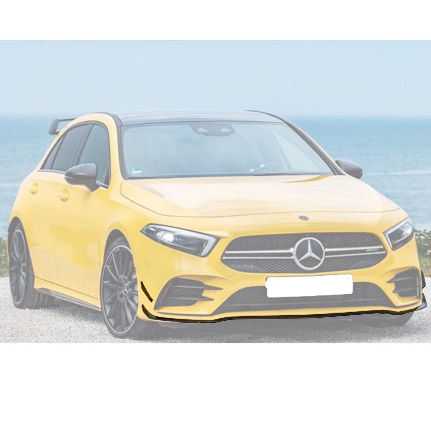 Mercedes A Class A35 Amg Line W177 2018+ - Front Splitter Lip Kit - Gloss Black - TMC Motorsport