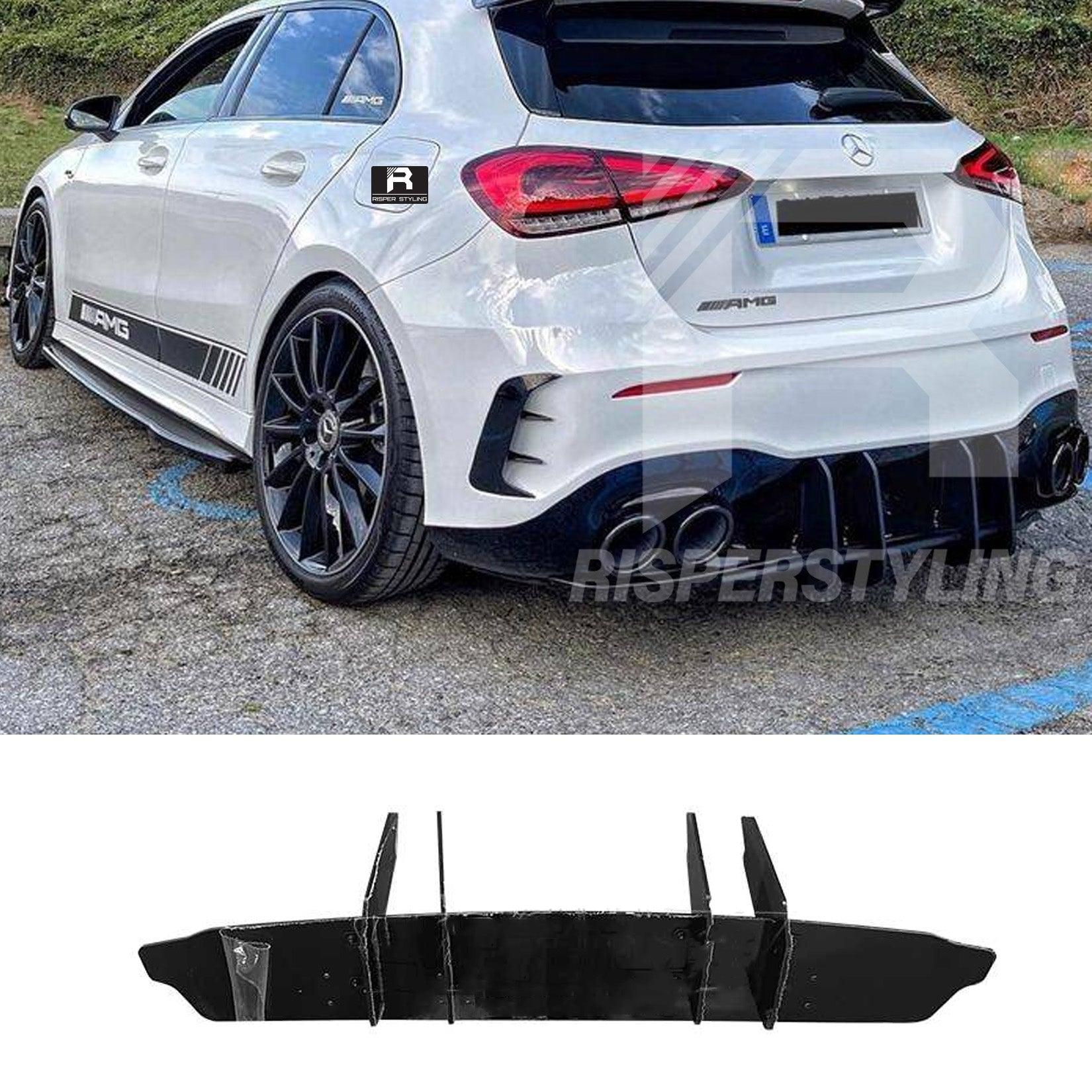 Mercedes A Class Amg 2019+ W177 - Rear Blade Style Diffuser - Gloss Black - TMC Motorsport