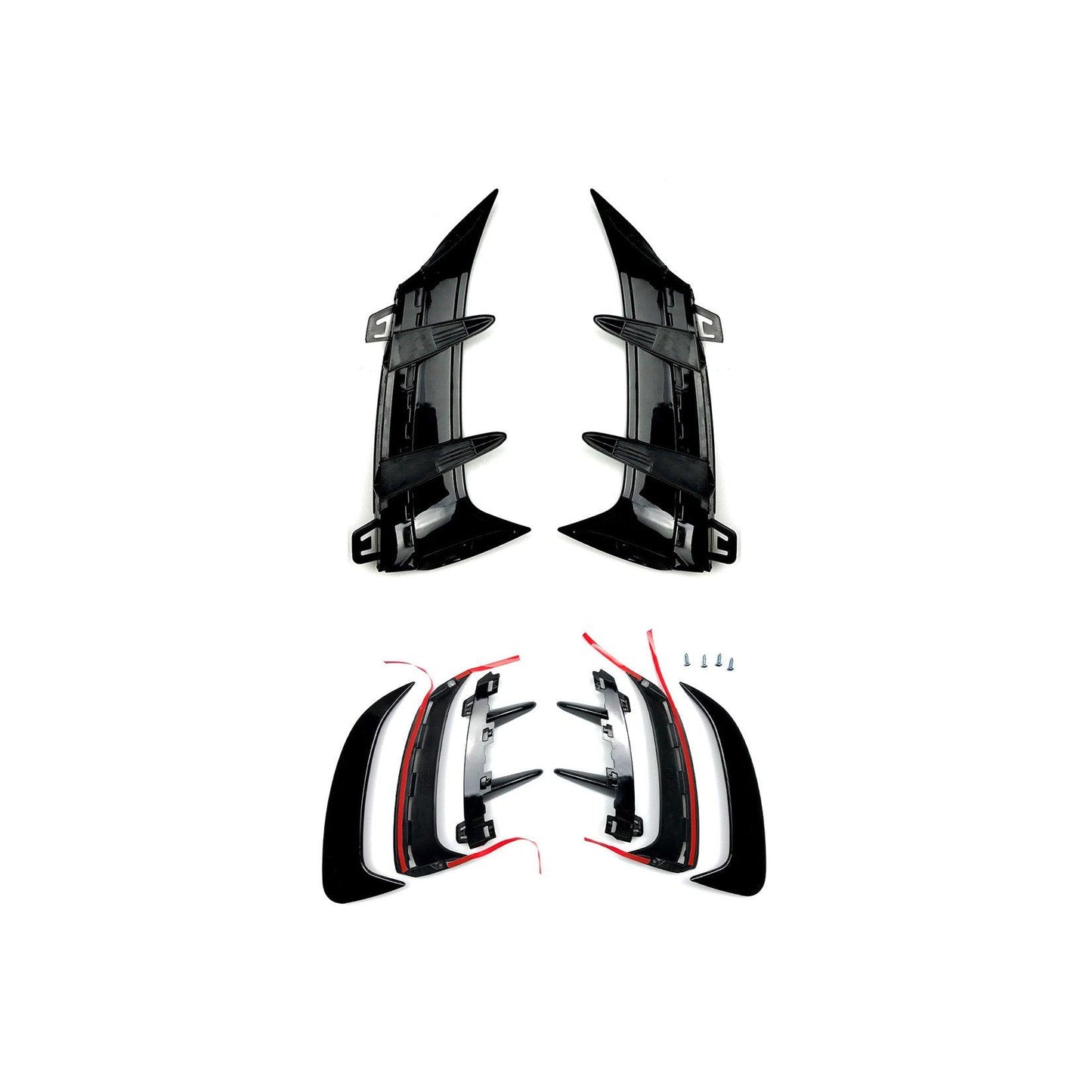 Mercedes A Class W177 2019+ Rear Bumper Vents In Gloss Black - TMC Motorsport