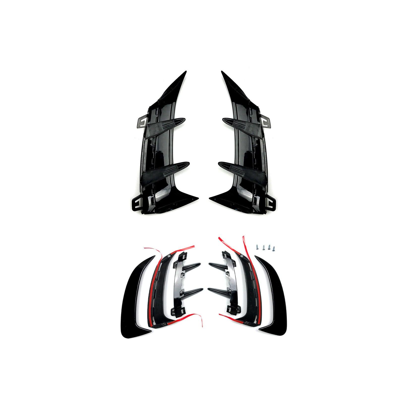 Mercedes A Class W177 2019+ Rear Bumper Vents In Gloss Black - TMC Motorsport