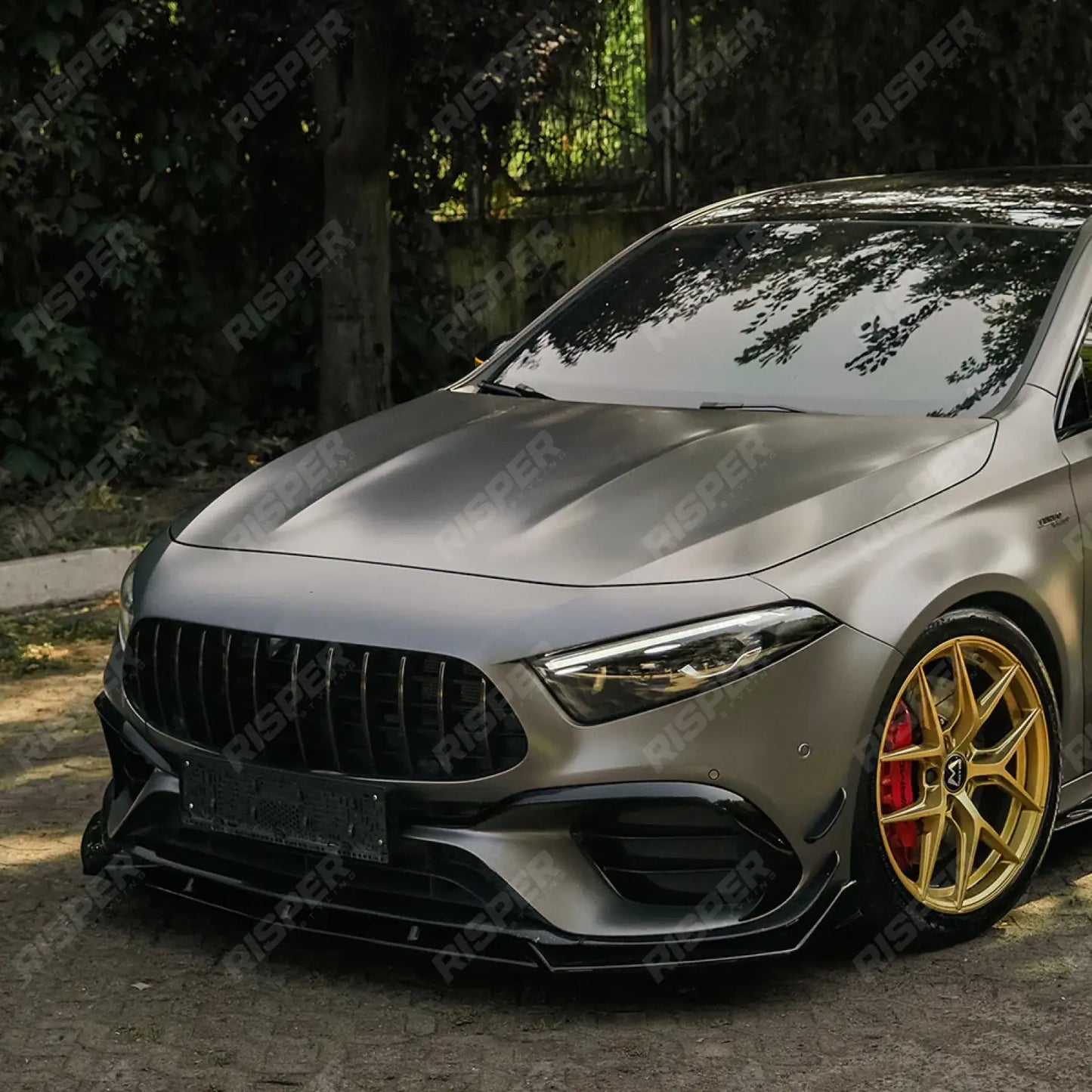 Mercedes A45 W177 2019-2023 & Facelift 2023 On Aero Body Kit In Gloss Black