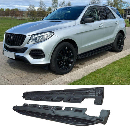 MERCEDES BENZ ML / GLE W166 2012 ON OEM STYLE SIDE STEPS “ RUNNING BOARDS “ IN BLACK “ PAIR - TMC Motorsport