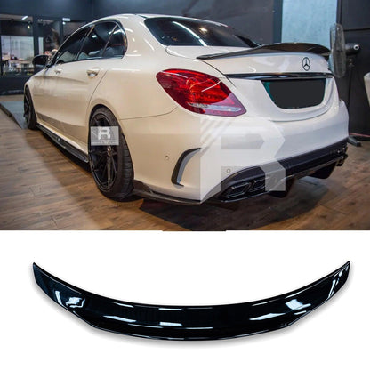 Mercedes C-Class W205 2014-2019 PSM Style Ducktail Spoiler In Gloss Black - TMC Motorsport