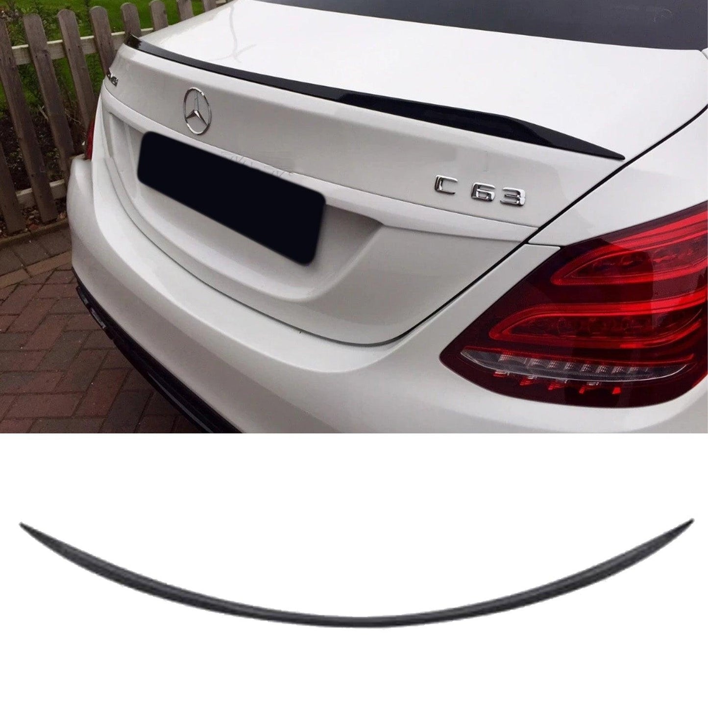MERCEDES C CLASS W205 2018-2020 - AMG STYLE REAR BOOT SPOILER IN GLOSS BLACK - TMC Motorsport