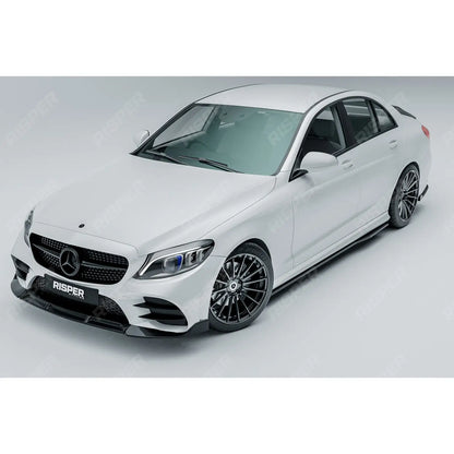 Mercedes C-Class W205 2019-2022 Facelift 'C63S Brabus Style' Front Splitter Lip - Gloss Black