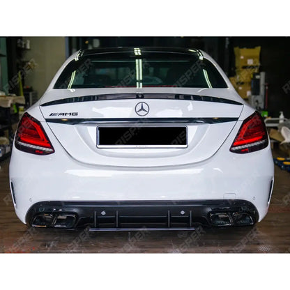 Mercedes C-Class W206 2022+ AMG Style Rear Boot Spoiler In Gloss Black