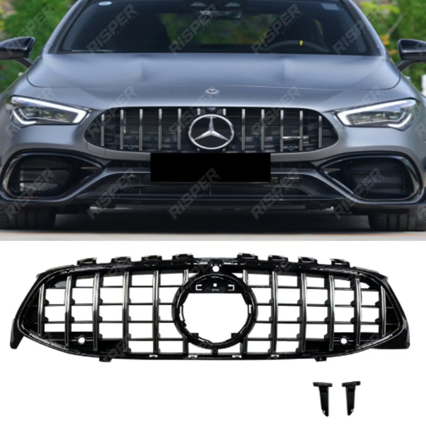Mercedes CLA C118 2019-2023 GT Grill In Full Gloss Black