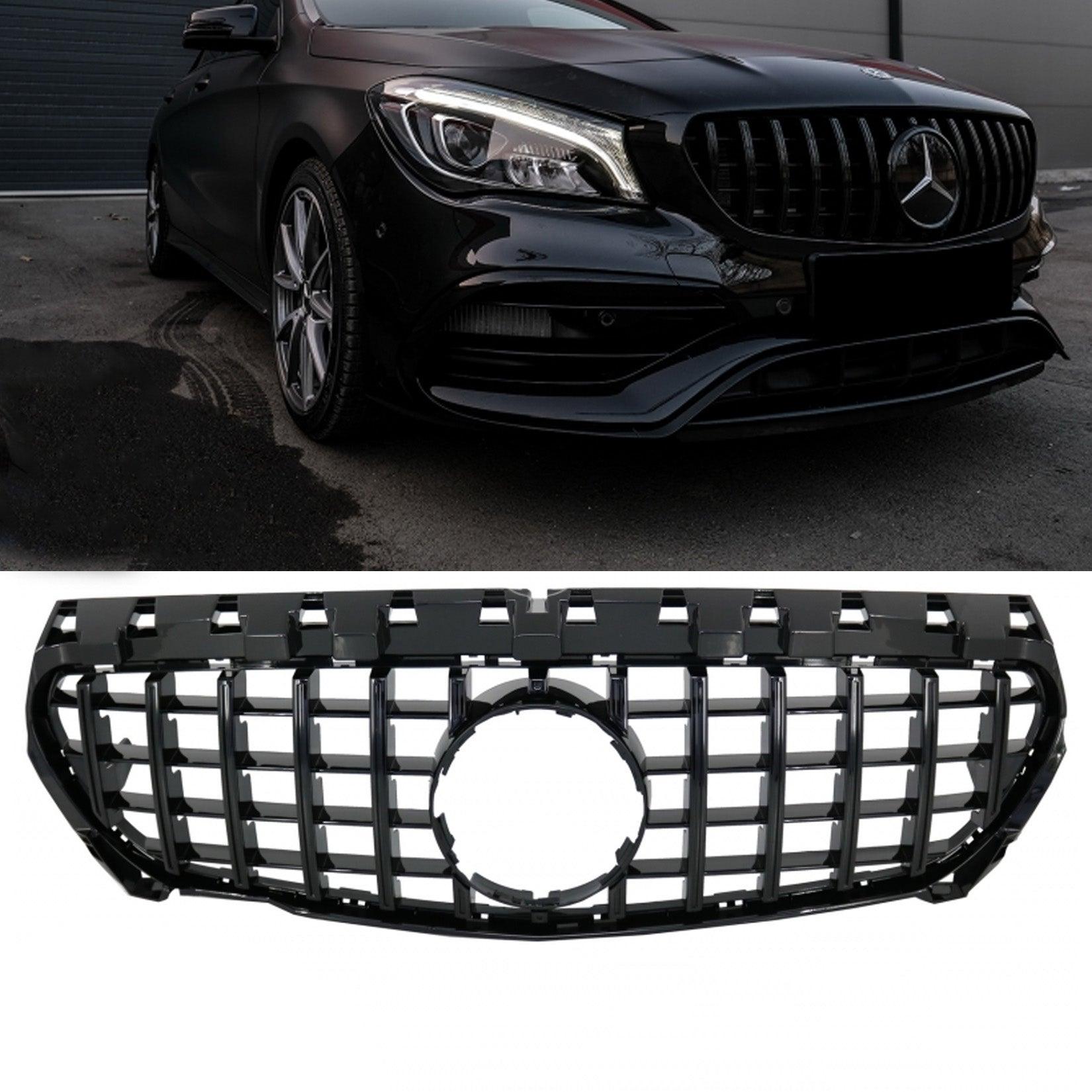 Mercedes CLA W117 2013-2015 Front Grill - Panamericana GT-R Style In Black - TMC Motorsport