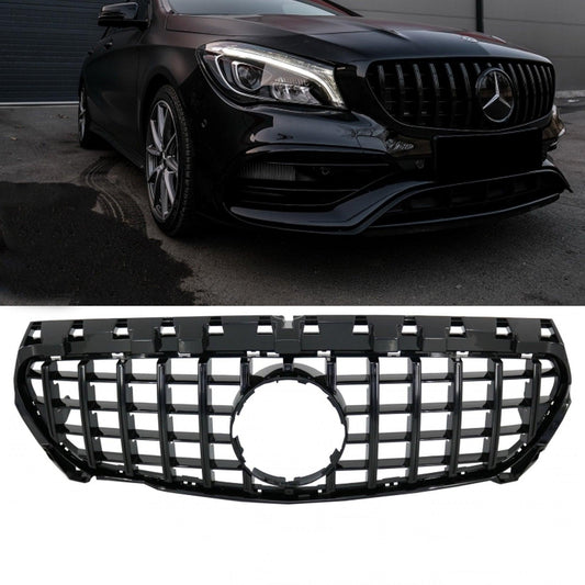 Mercedes CLA W117 2013-2015 Front Grill - Panamericana GT-R Style In Black - TMC Motorsport