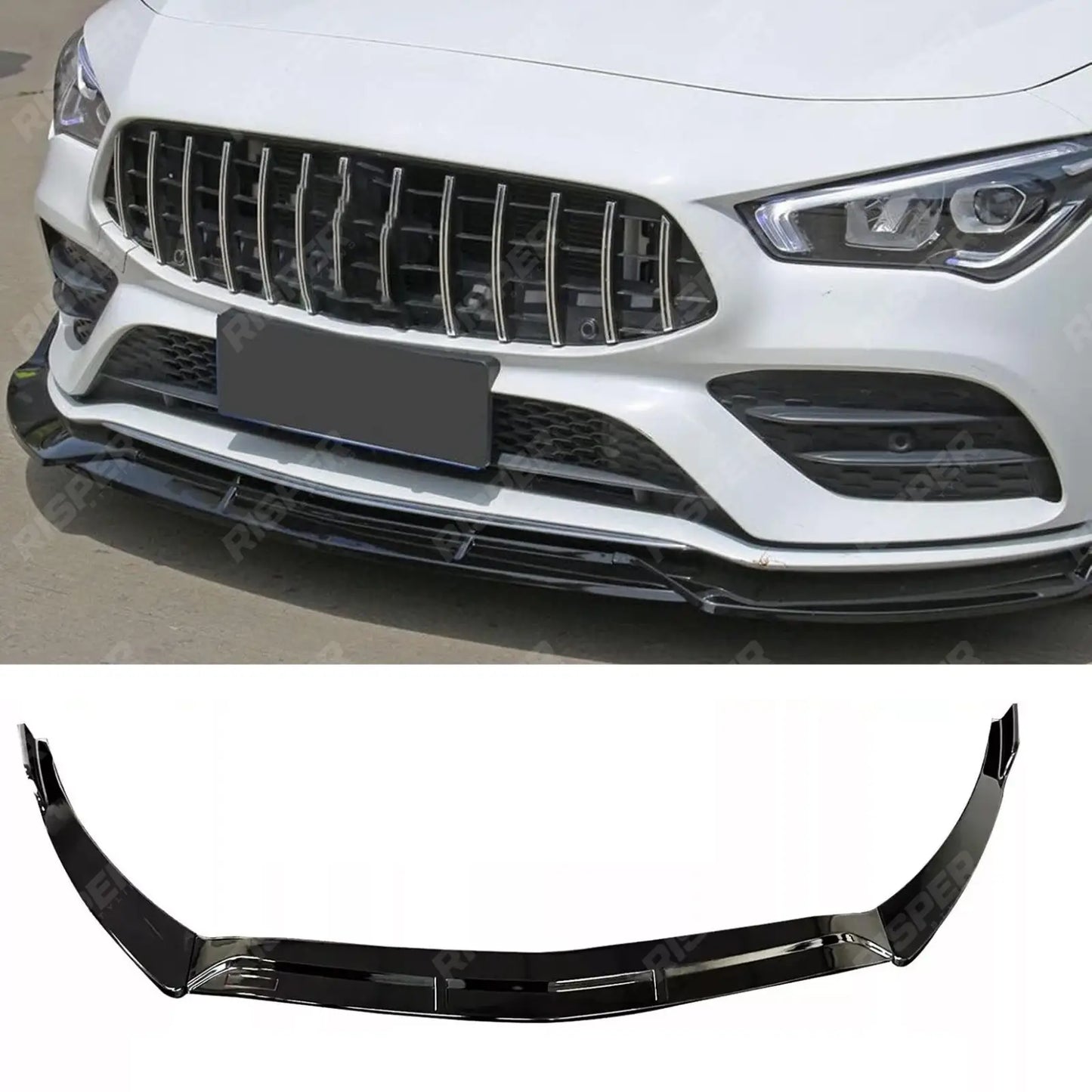 Mercedes CLA W118 2020+ Gloss Black 'CLA45S AMG Style' Front Splitter Lip