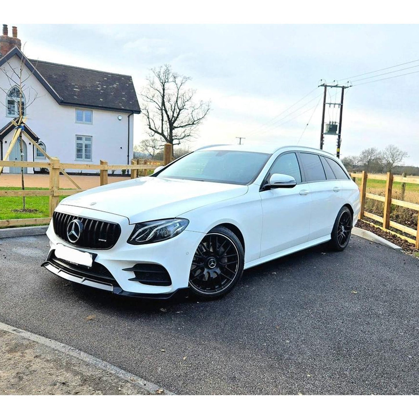 Mercedes E-Class 'E63S AMG Brabus' W213 2016-2020 Gloss Black Front Splitter Lip - TMC Motorsport