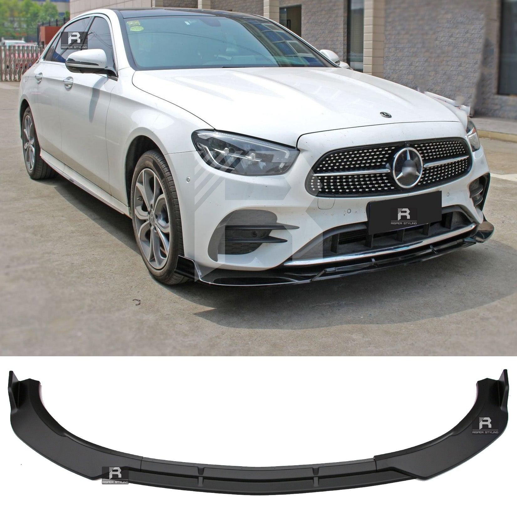 Mercedes E Class W213 2020+ - Gloss Black 'Brabus Style' Front Splitter Lip - TMC Motorsport
