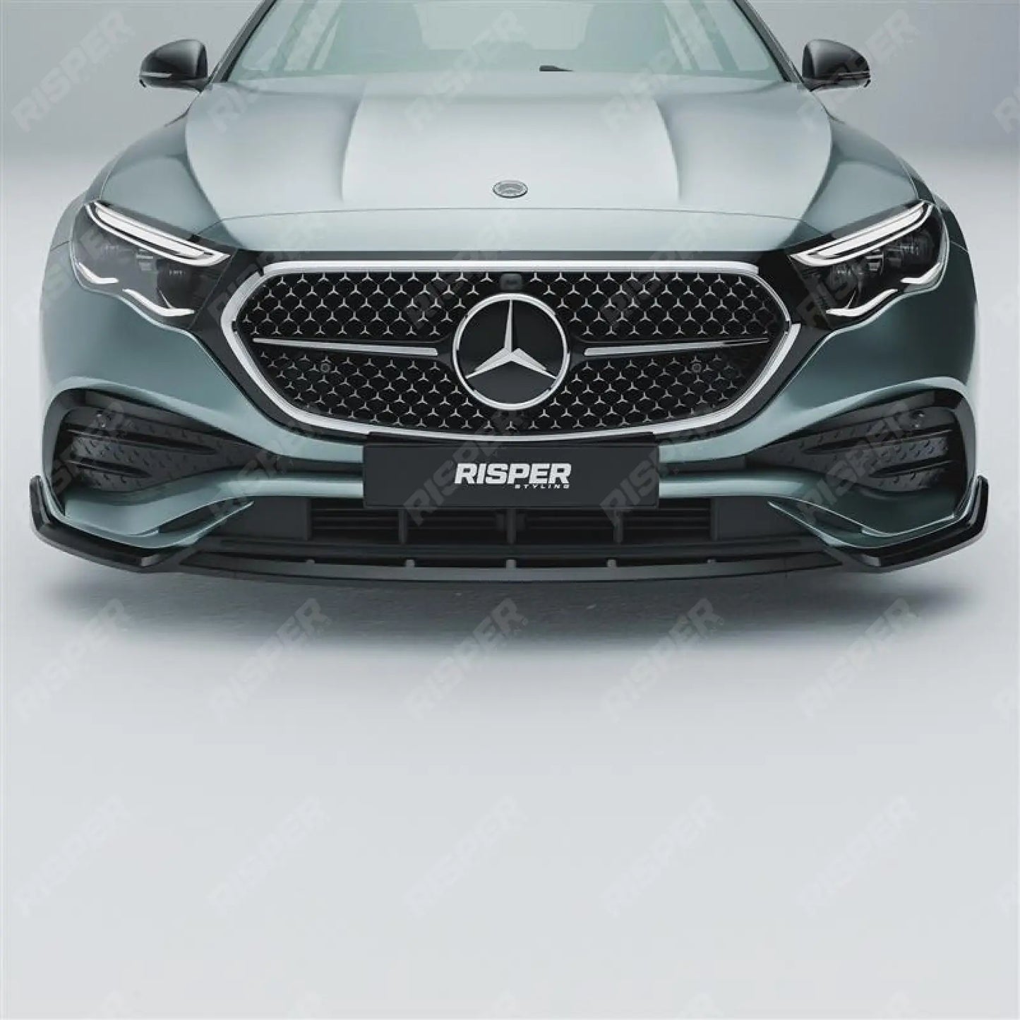Mercedes E Class W214 2024+ Front Splitter Lip In Gloss Black
