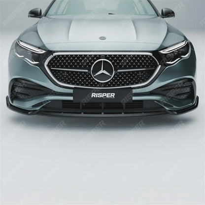 Mercedes E Class W214 2024+ Front Splitter Lip In Gloss Black