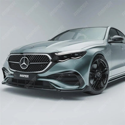 Mercedes E Class W214 2024+ Front Splitter Lip In Gloss Black