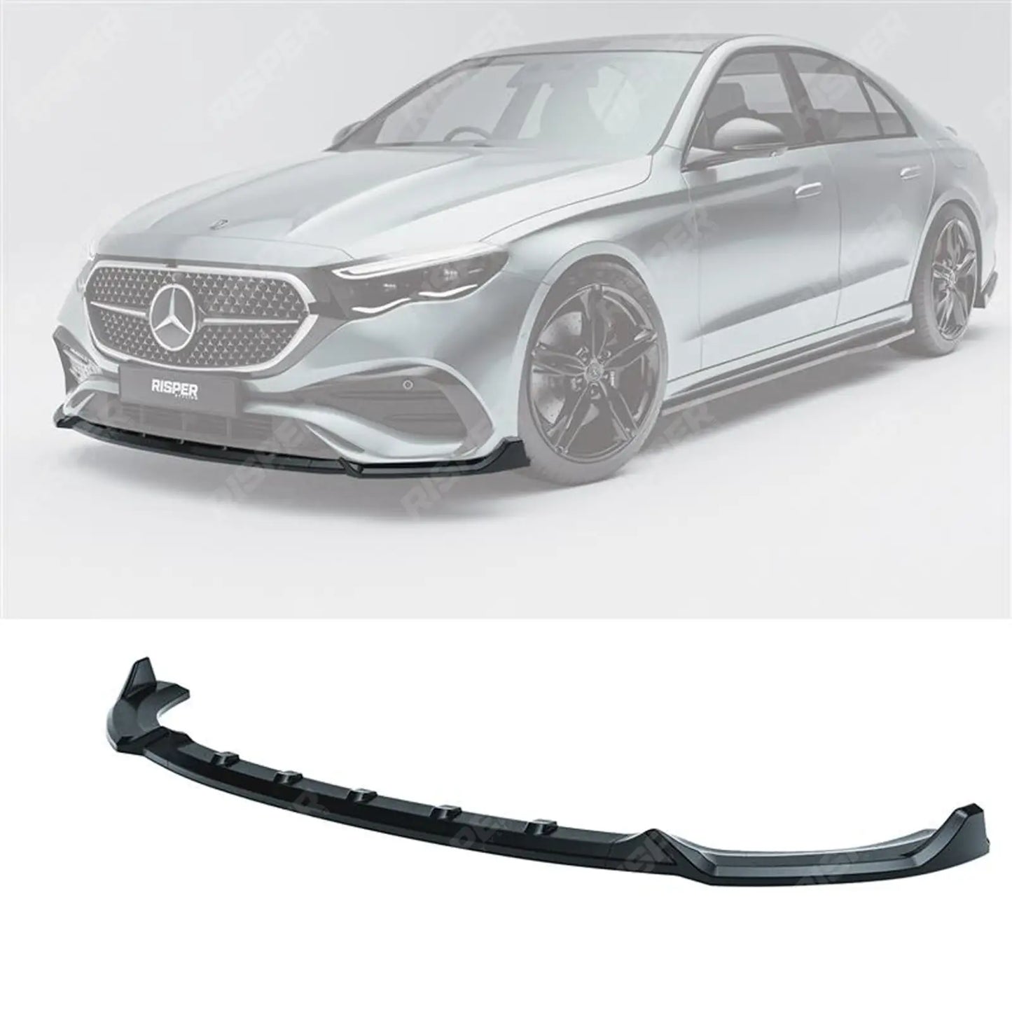 Mercedes E Class W214 2024+ Front Splitter Lip In Gloss Black