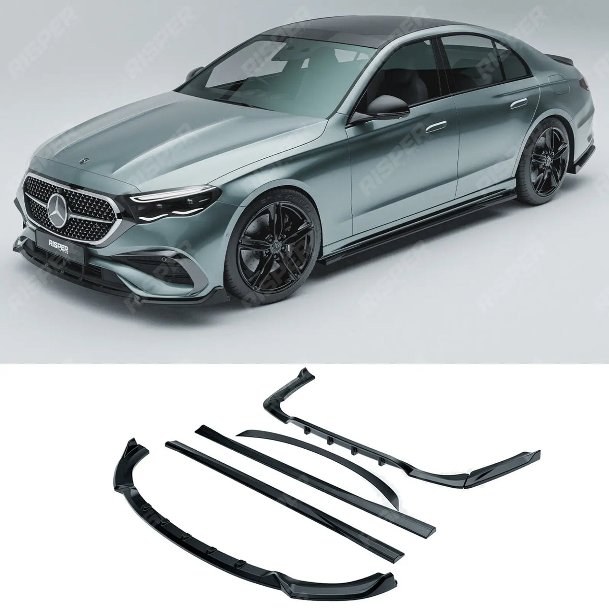 Full Aero Body Kit In Gloss Black For Mercedes E Class W214 2024+