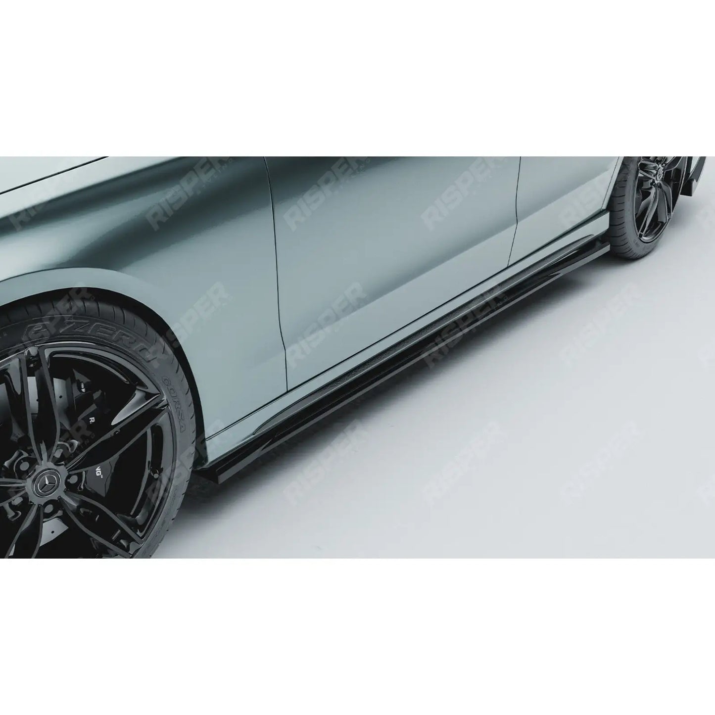 Mercedes E Class W214 2024+ Side Skirt Splitters In Gloss Black
