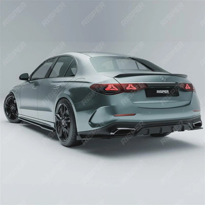 Mercedes E Class W214 AMG Line 2024+ Rear Diffuser With Corner Splitters