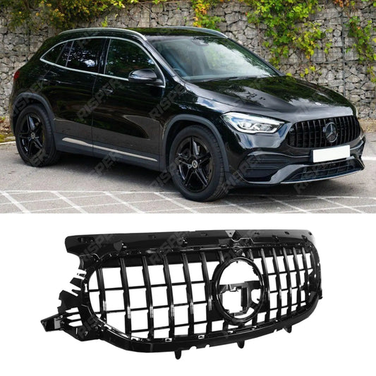 Mercedes GLA X247 2020+ - All Black Panamericana GT-R Style Front Grill